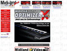 Tablet Screenshot of midiland-pro.de